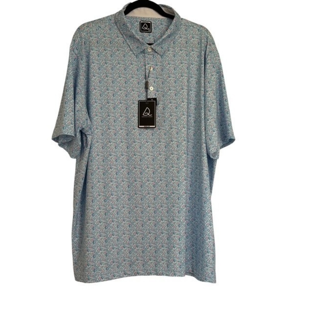 NWT Deolax Polo Blue Books and Pencil Novelty Stretch Mens 3XL Preppy Teacher